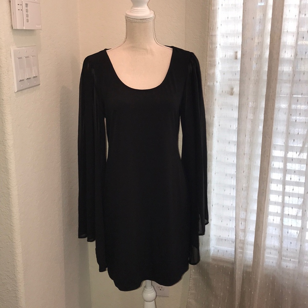 Black Asymmetric Batwing Sleeve Sexy Bodycon Dress